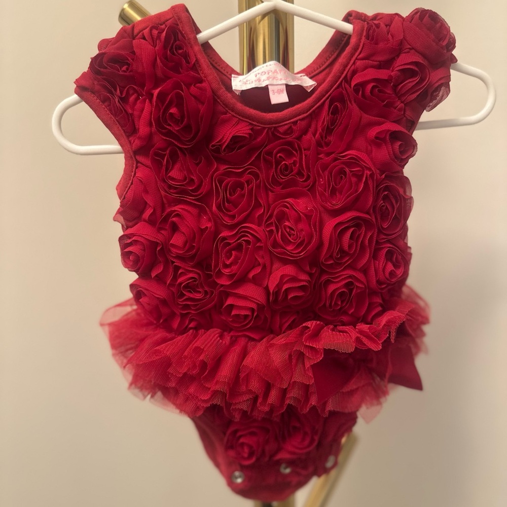 Popatu Scarlet Rosette Bodysuit